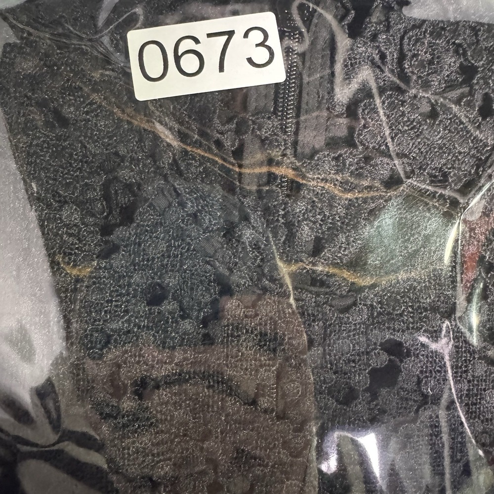 Bardot Black Lace Dress US 4 XS High Neck Cap Sleeve Fit Flare NWT - Picture 11 of 11